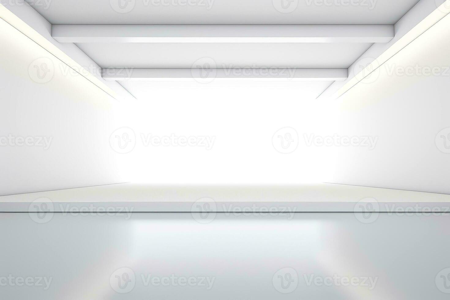 Abstract futuristic architecture background, Minimal technology white backdrop, Generative AI illustration photo