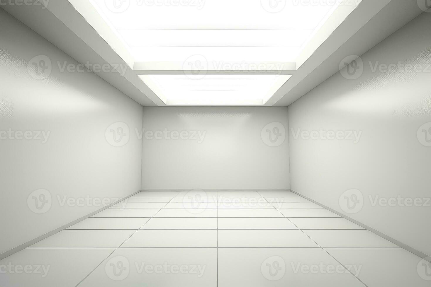 Abstract futuristic architecture background, Minimal technology white backdrop, Generative AI illustration photo