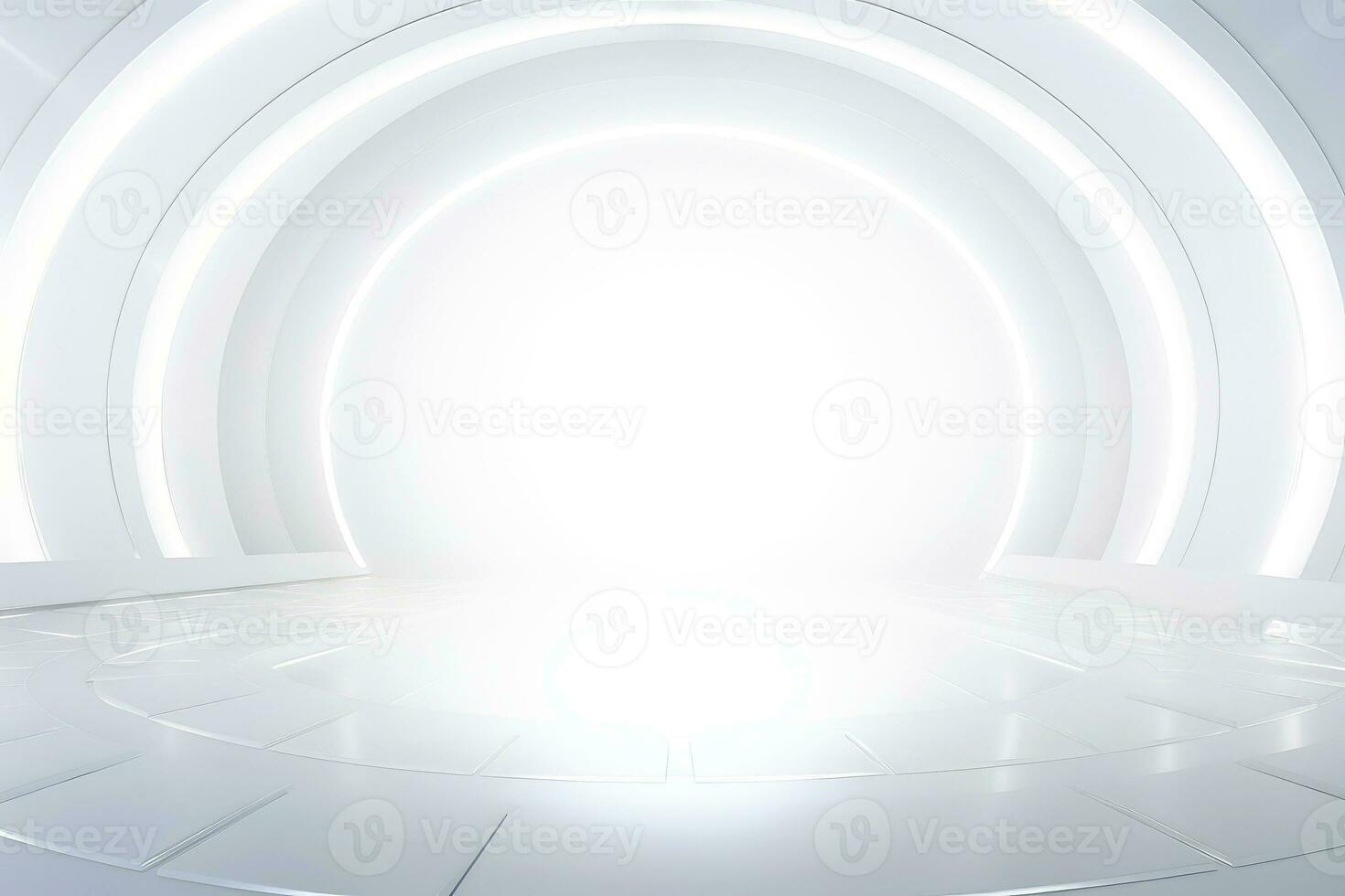 Abstract futuristic architecture background, Minimal technology white backdrop, Generative AI illustration photo