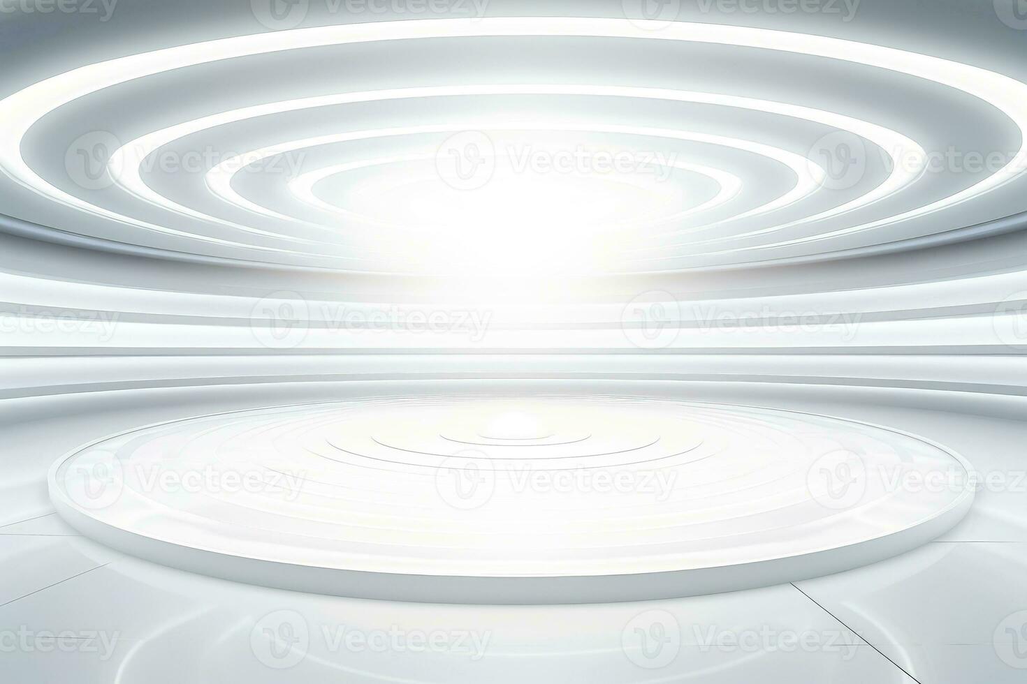 Abstract futuristic architecture background, Minimal technology white backdrop, Generative AI illustration photo
