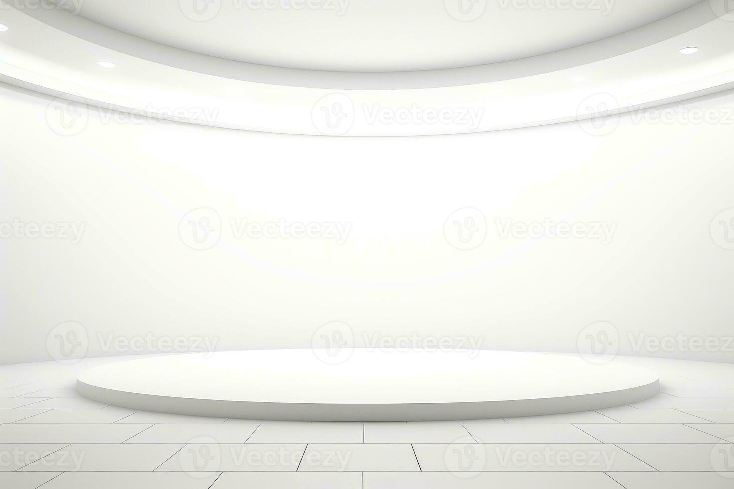 Abstract futuristic architecture background, Minimal technology white backdrop, Generative AI illustration photo