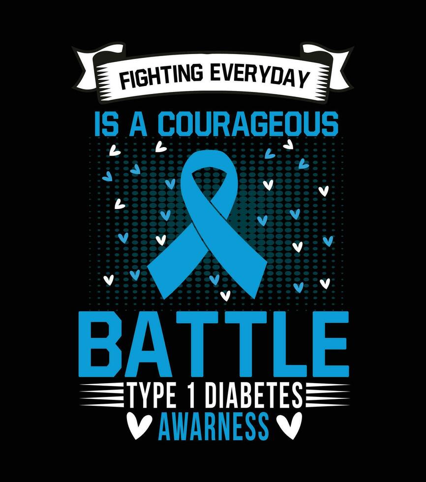 Diabetes Awareness T Shirt, Banner Design Vector