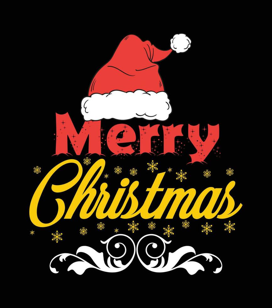 Merry Christmas, Christmas T-shirt, Banner Design Vector