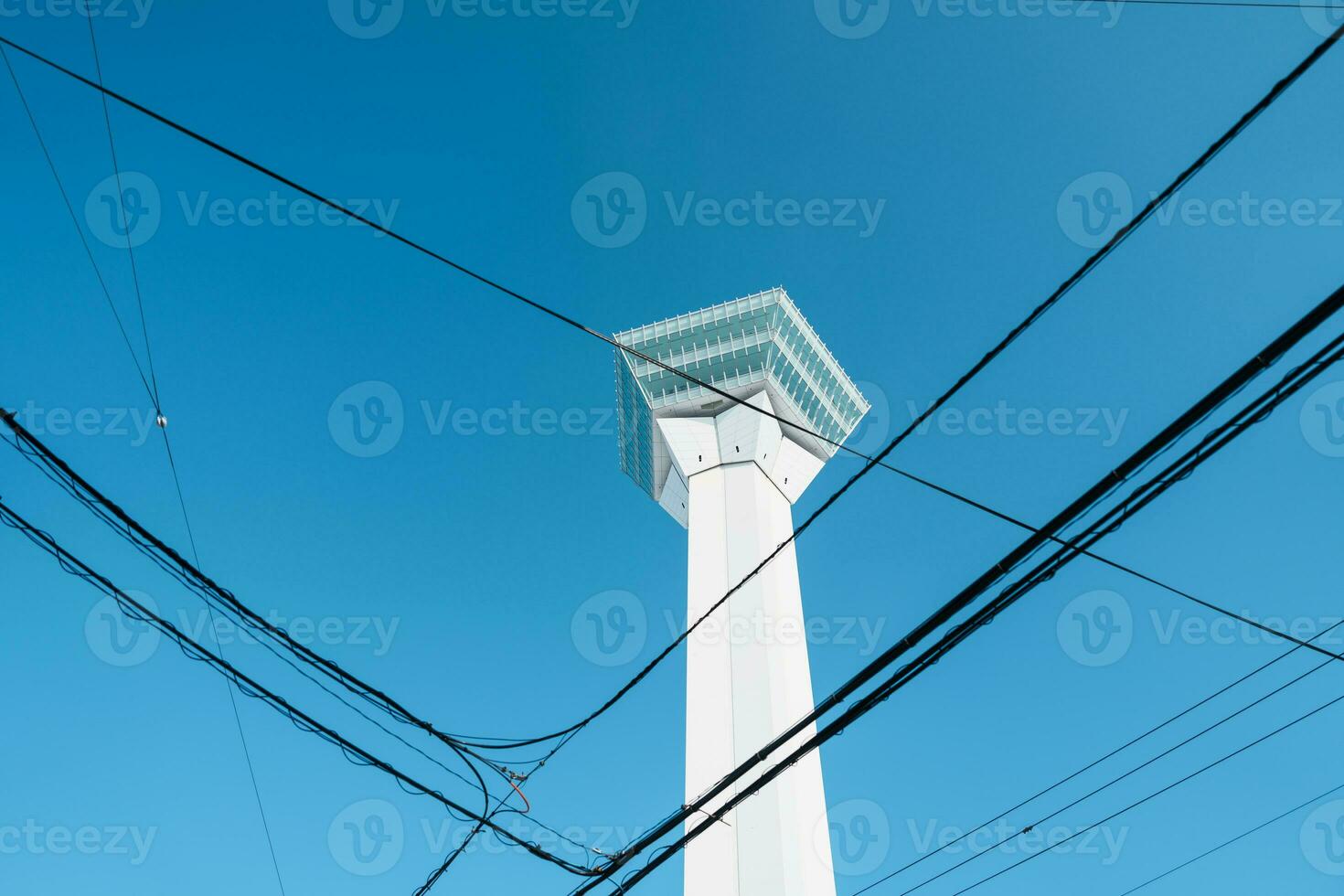 goryokaku torre con azul cielo en invierno estación. punto de referencia y popular para atracciones en Hokkaidō, japon.viajes y vacaciones concepto foto