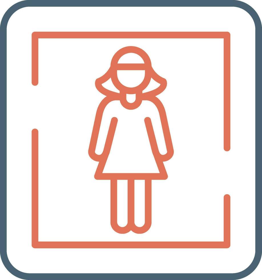 Female Toilet Sign Vector Icon