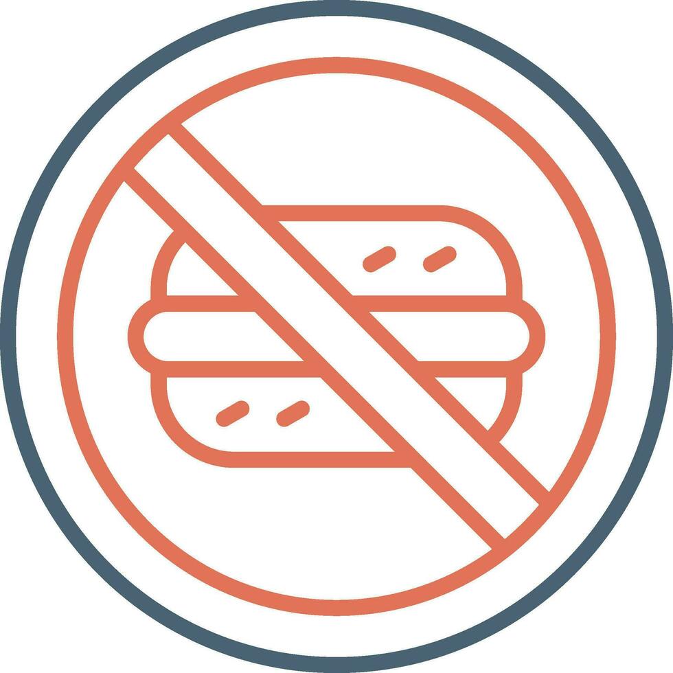 No Fast Food Vector Icon