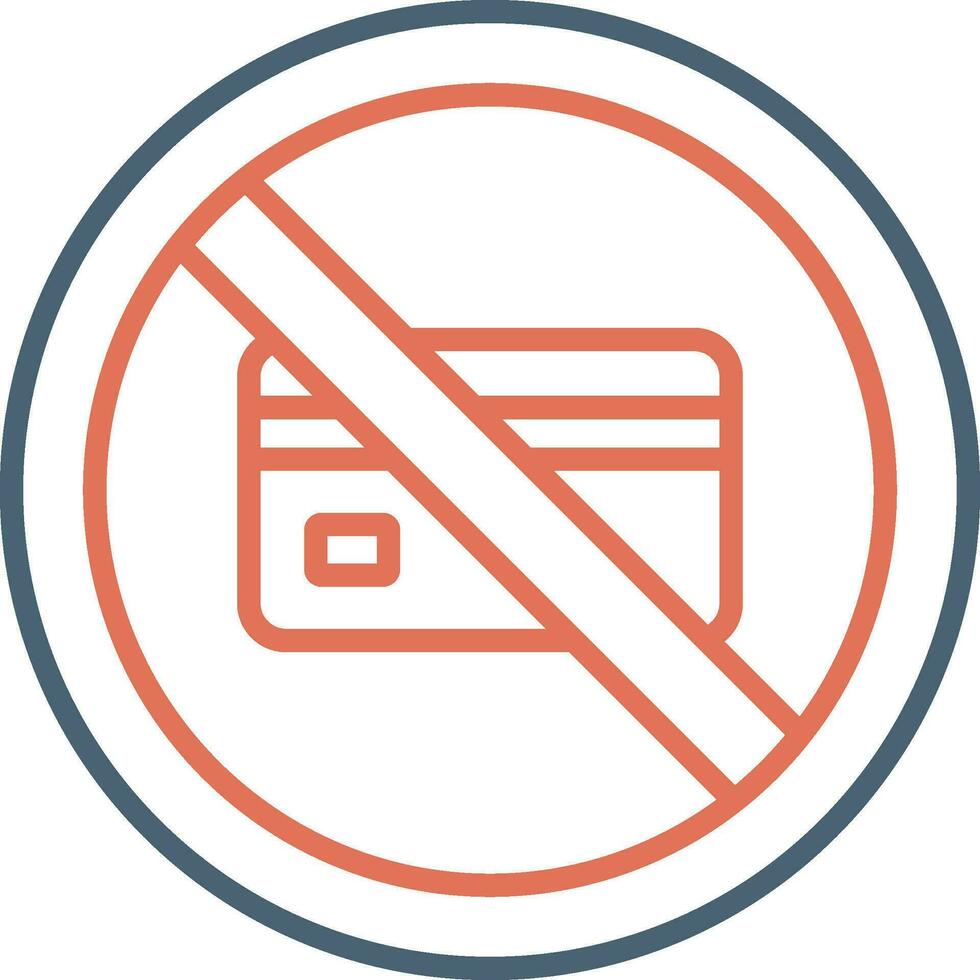 No Credit Card Vector Icon