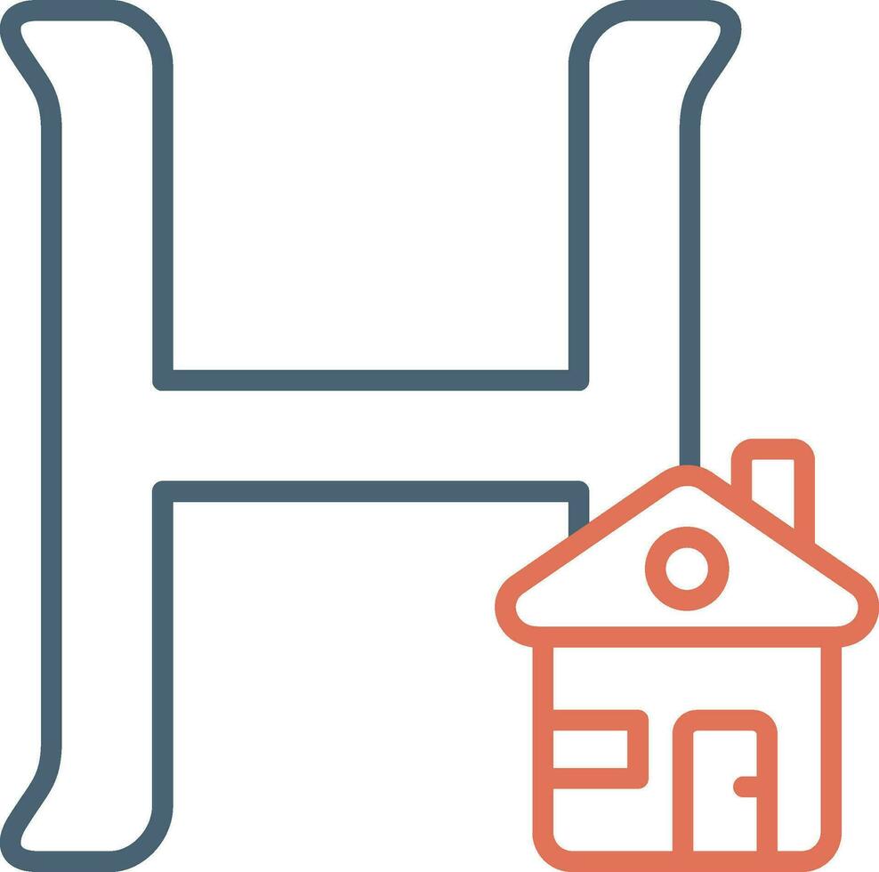 Capital H Vector Icon