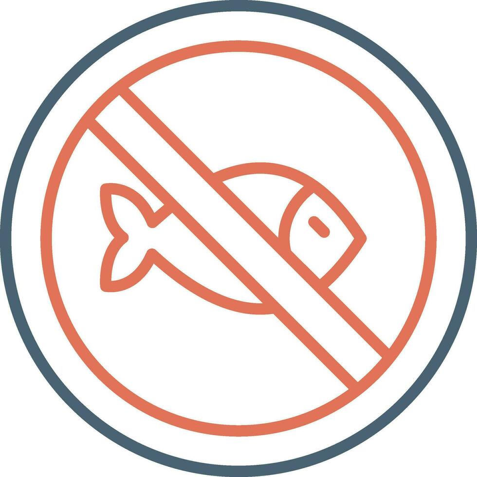 No Fishing Vector Icon