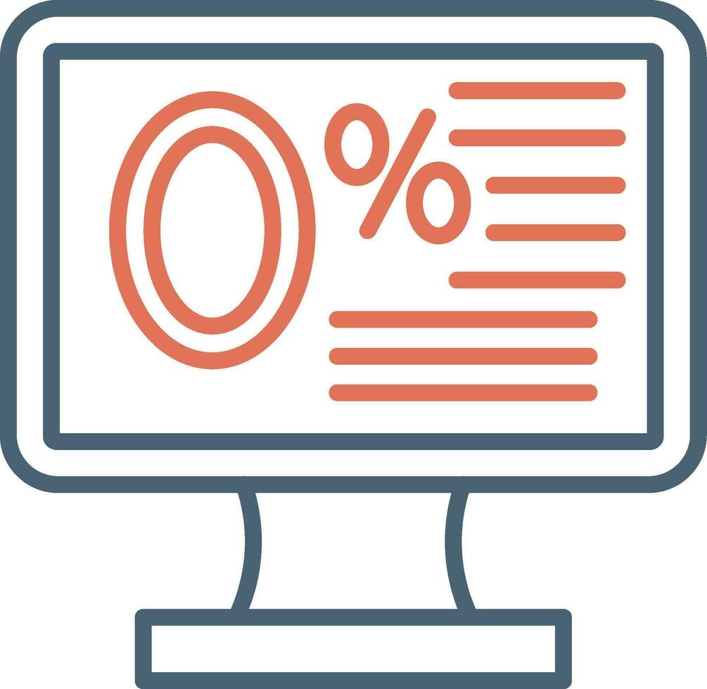 Zero Percent Vector Icon