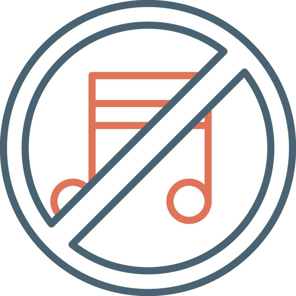 No Music Vector Icon