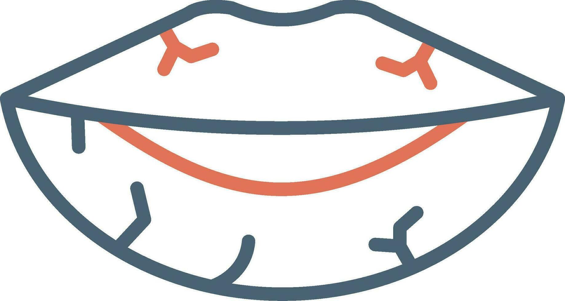 Dried Lips Vector Icon