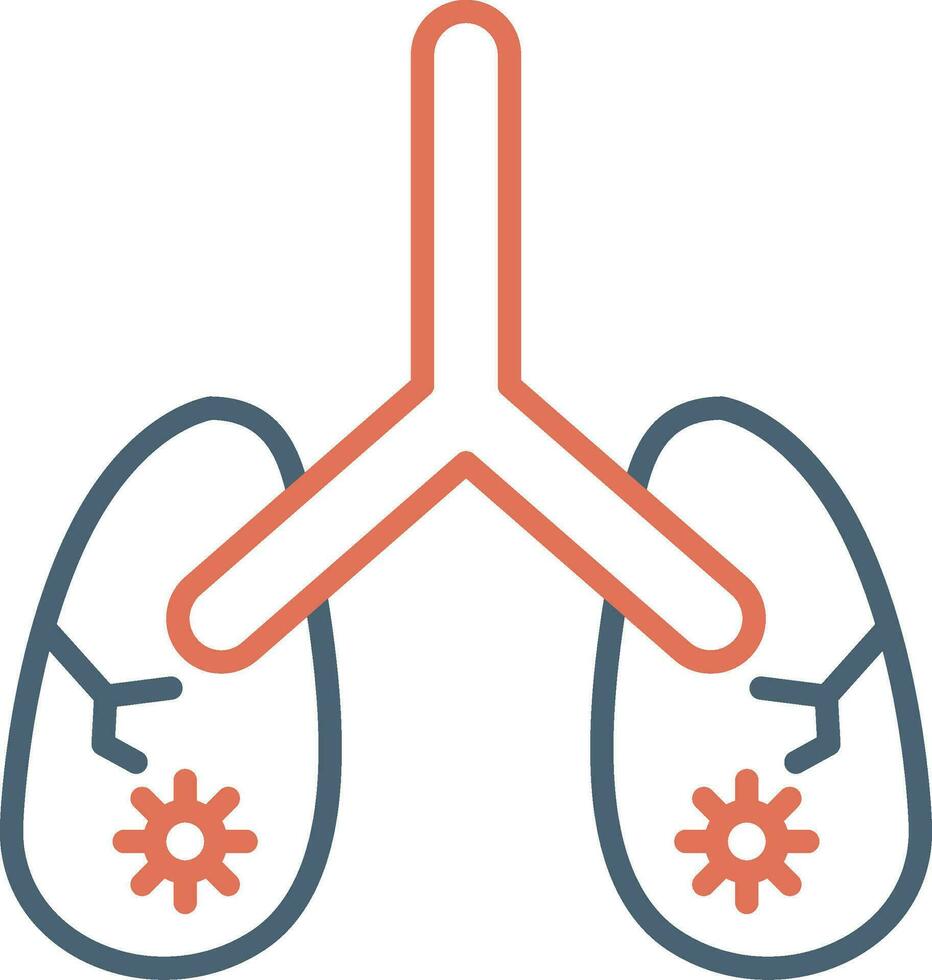 icono de vector de pulmones