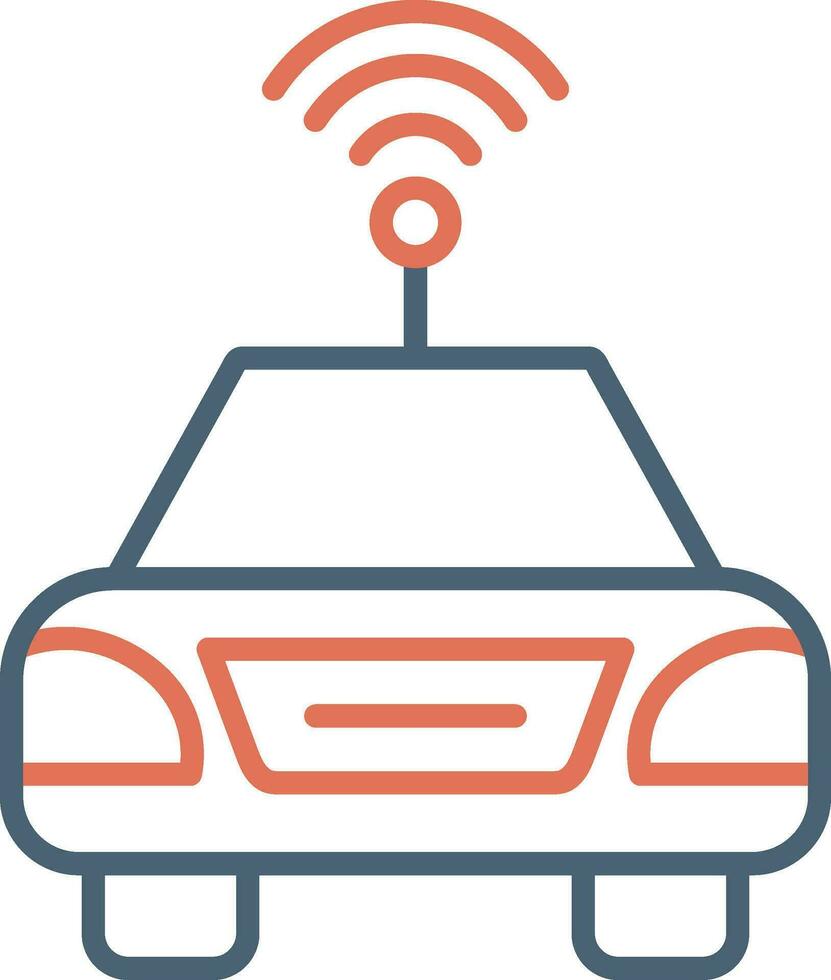 Autonomous Car Vector Icon