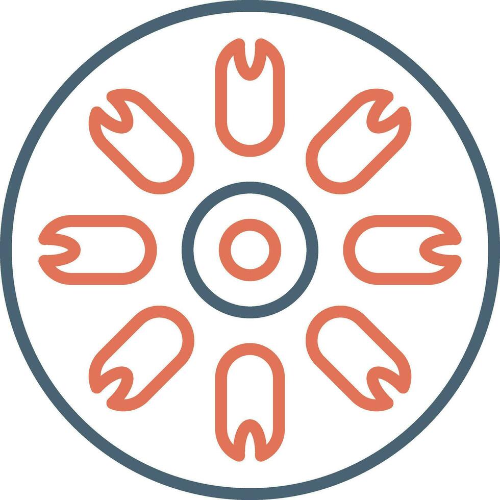 Centric Diatom Vector Icon