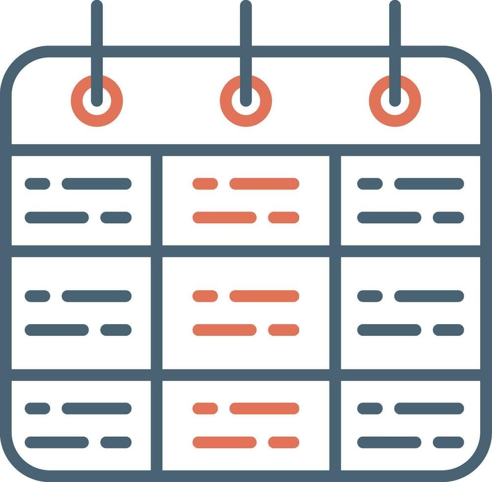 Timetable Vector Icon