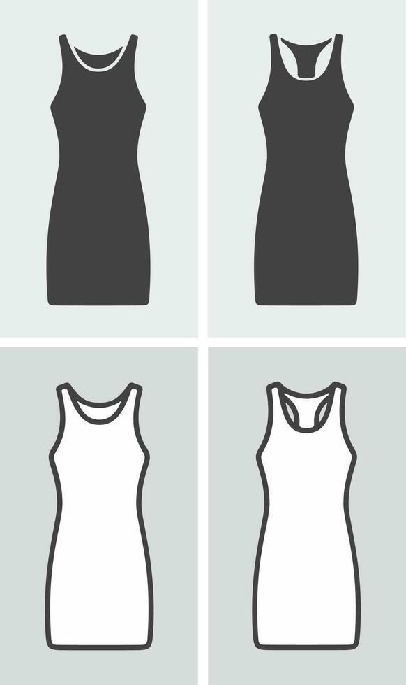 Women's sport dress icon on a background. Vector illustration.