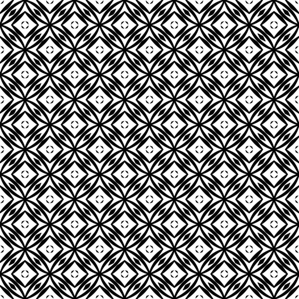 Black and white seamless pattern texture. Greyscale ornamental graphic design. vector