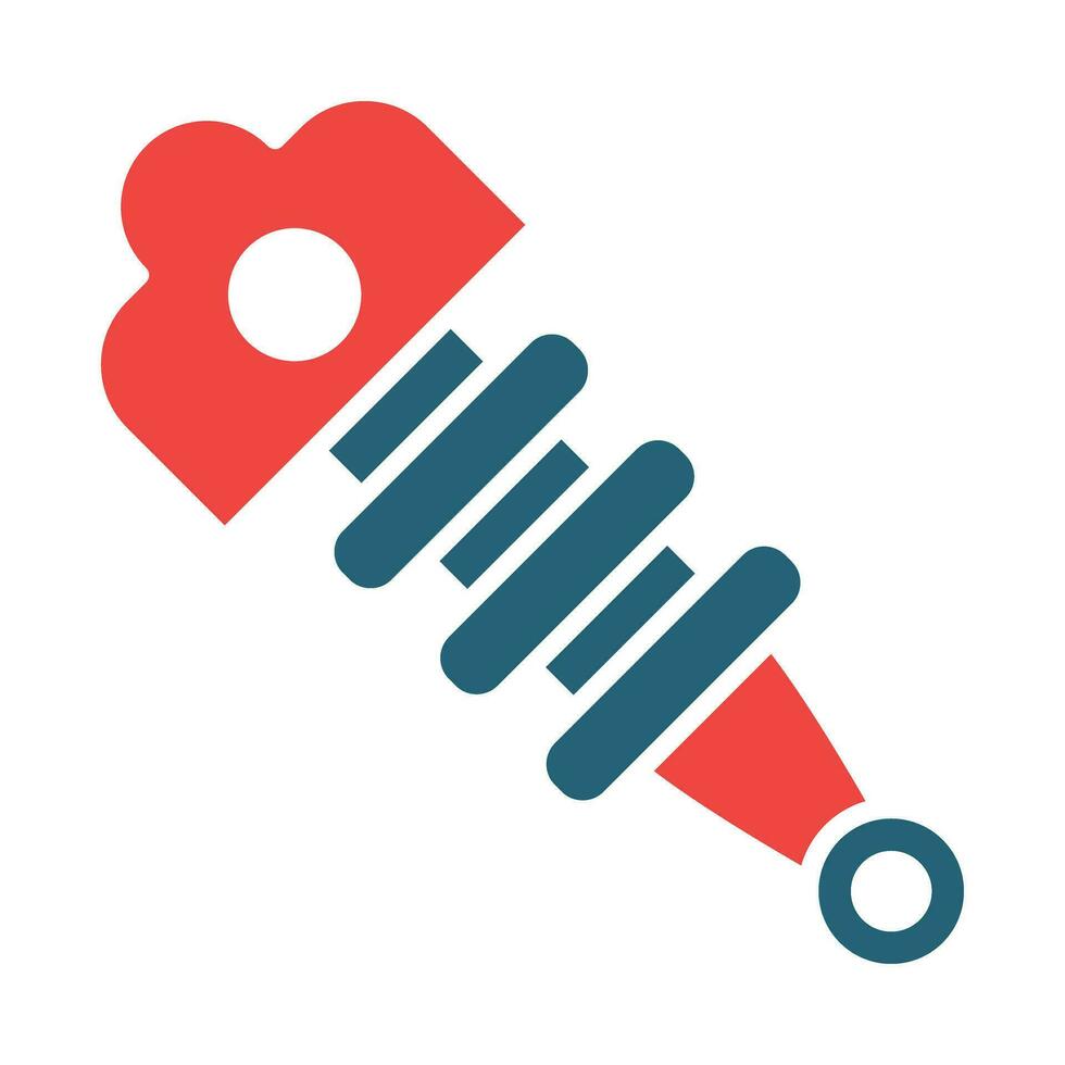 Shock Absorber Vector Glyph Two Color Icon For Personal And Commercial Use.