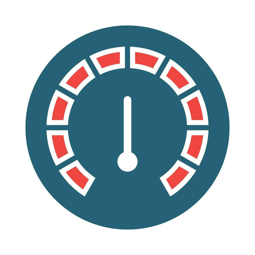 Tachometer Vector Glyph Two Color Icon For Personal And Commercial Use.