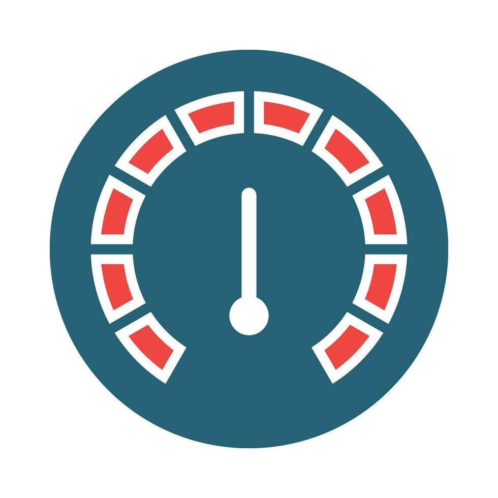 Tachometer Vector Glyph Two Color Icon For Personal And Commercial Use.