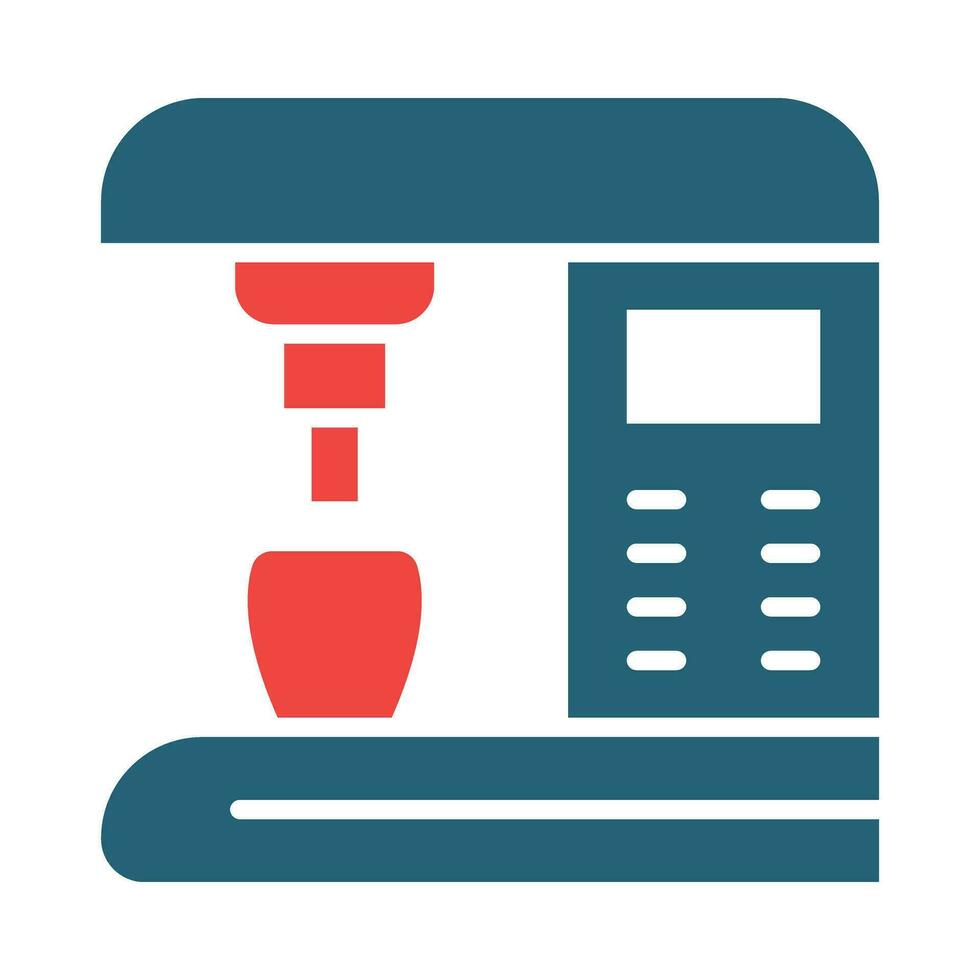 Coffee Machine Vector Glyph Two Color Icon For Personal And Commercial Use.