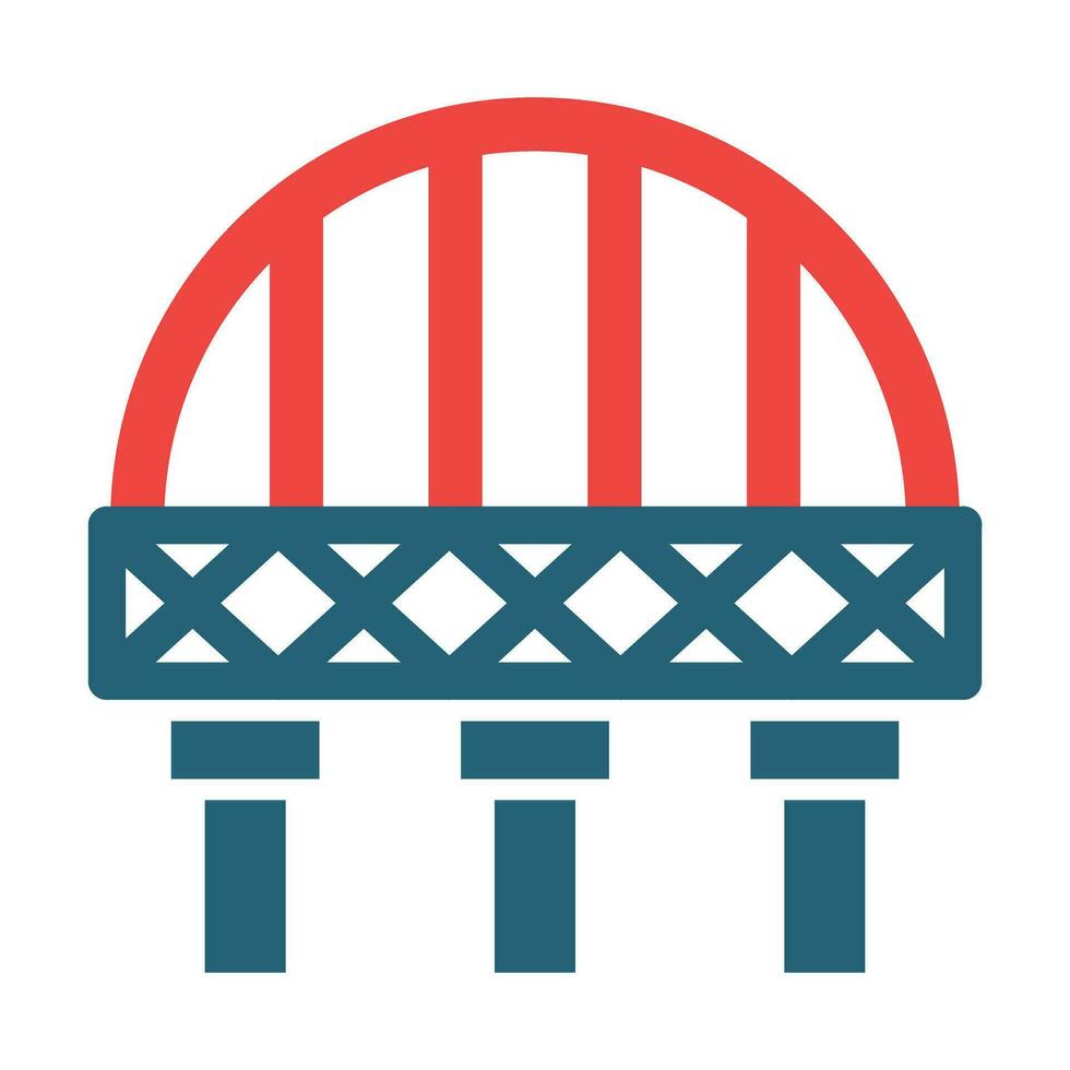 Bridge Vector Glyph Two Color Icon For Personal And Commercial Use.