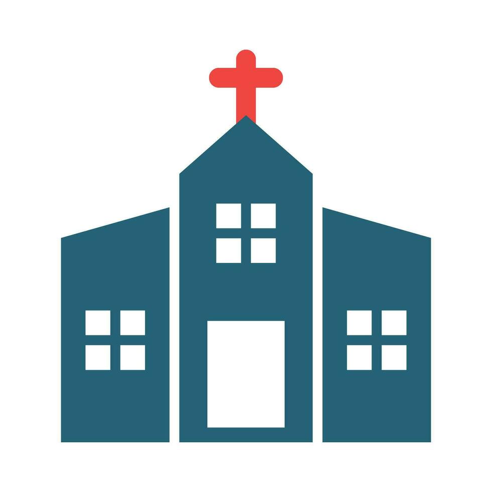 Church Vector Glyph Two Color Icon For Personal And Commercial Use.