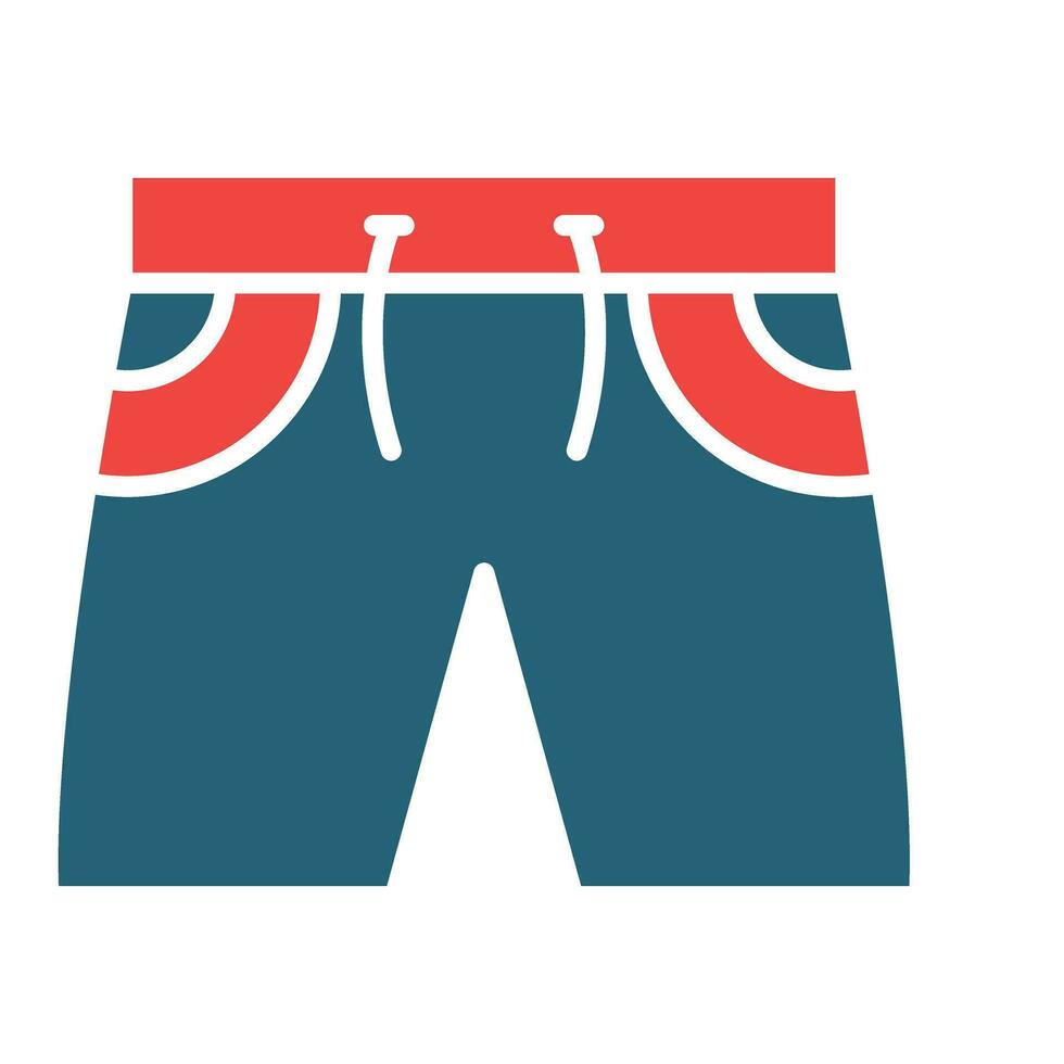 Shorts Vector Glyph Two Color Icon For Personal And Commercial Use.