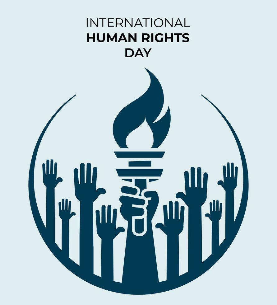 hand drawn international human rights day illustration vector