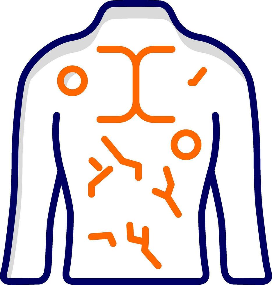 urticaria vector icono