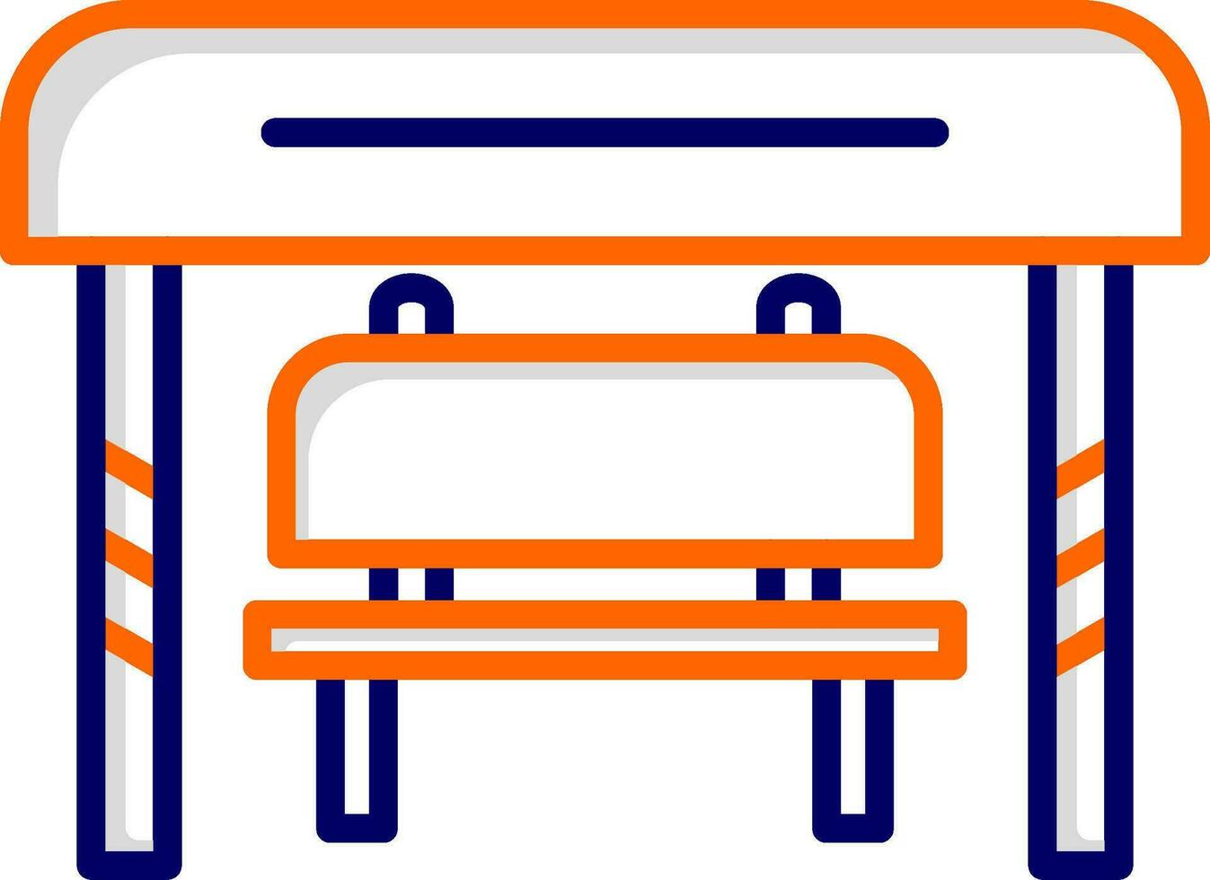 icono de vector de parada de autobús