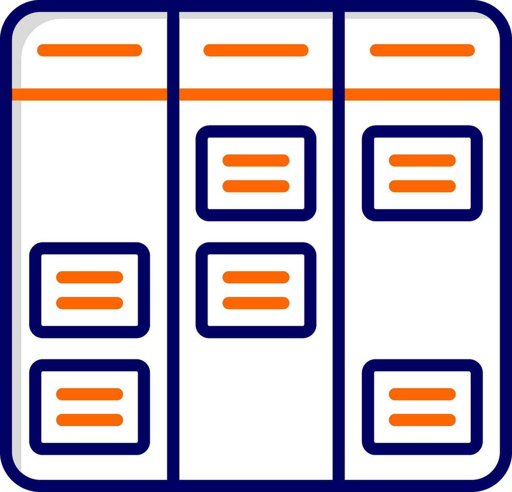 icono de vector de Kanban