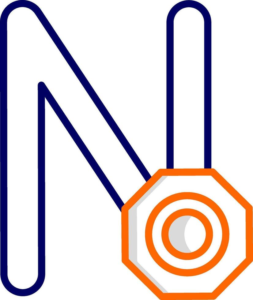 Capital N Vector Icon