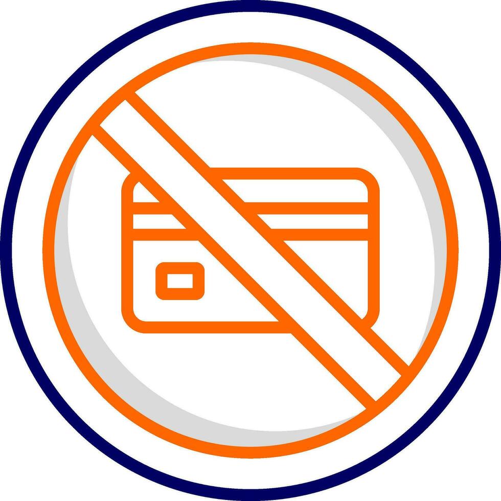 No Credit Card Vector Icon