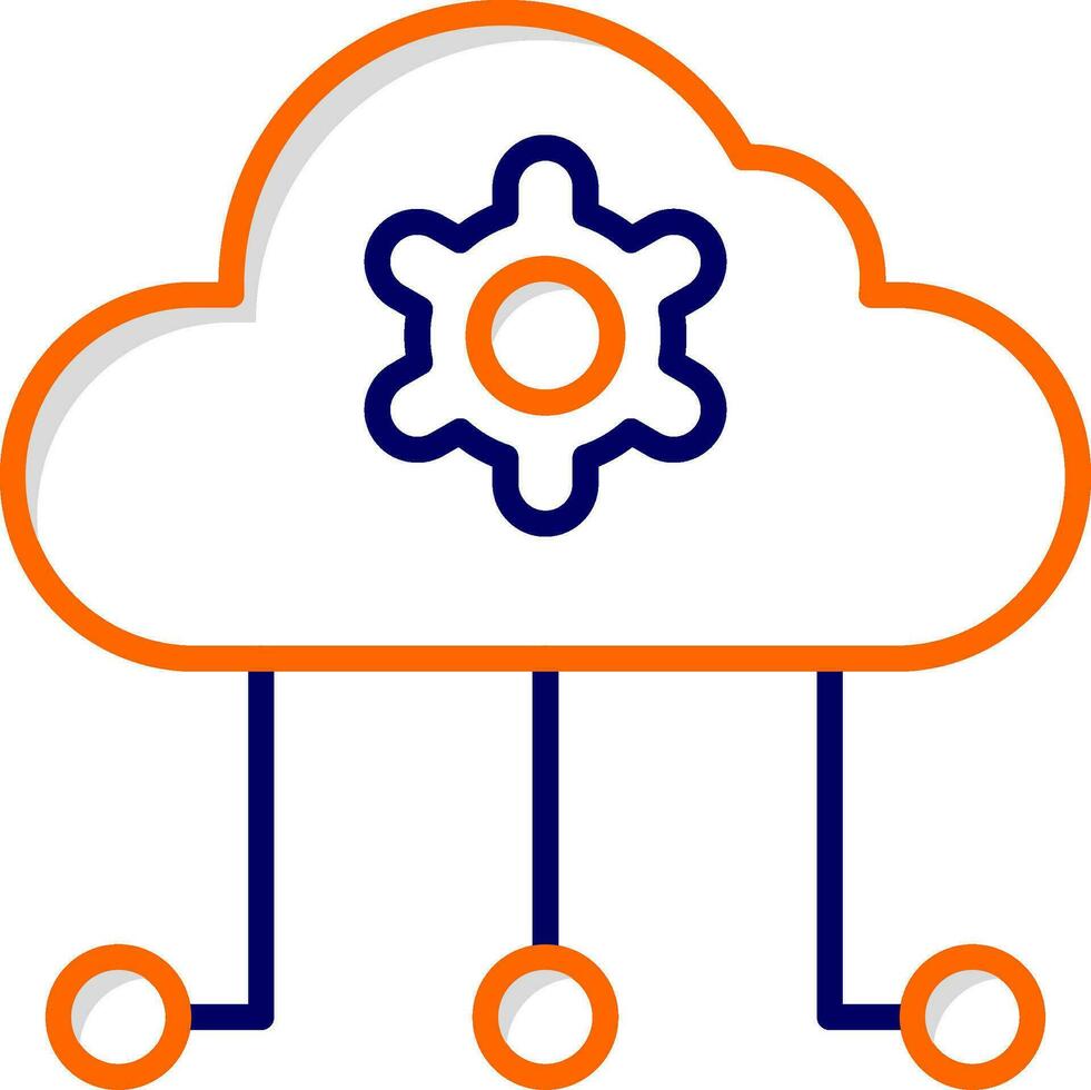 icono de vector de computación en la nube