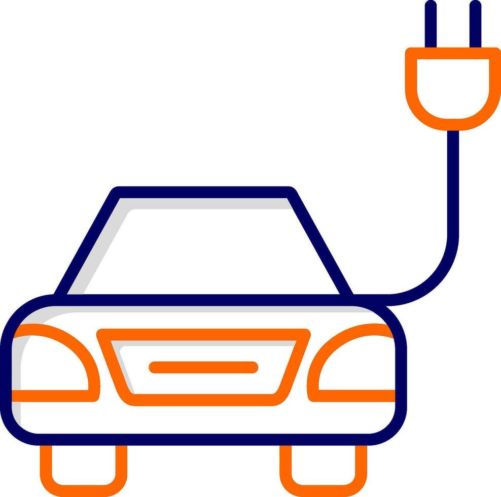 icono de vector de coche eléctrico