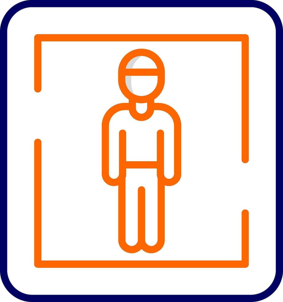 Male Toilet Sign Vector Icon