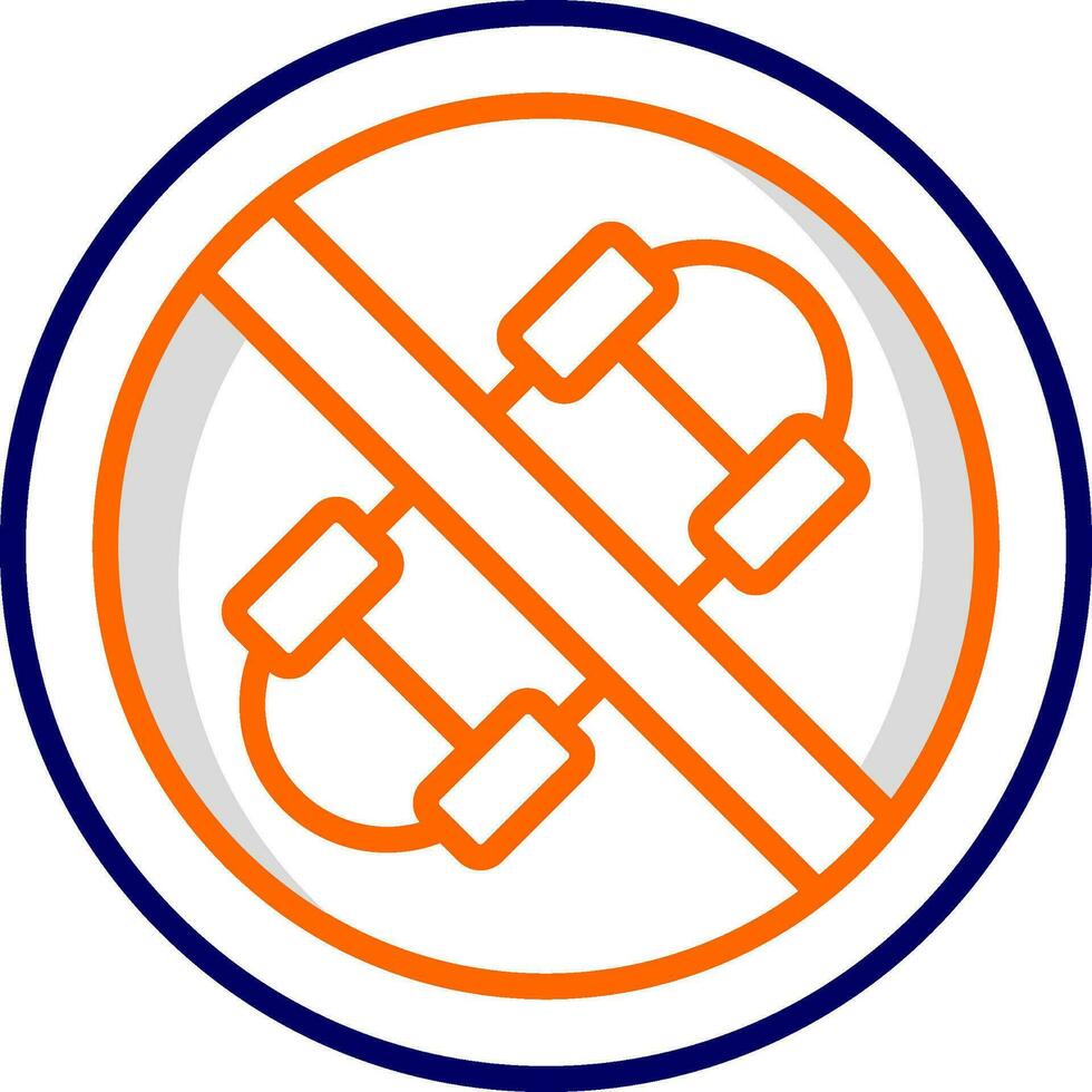 No Skateboard Vector Icon