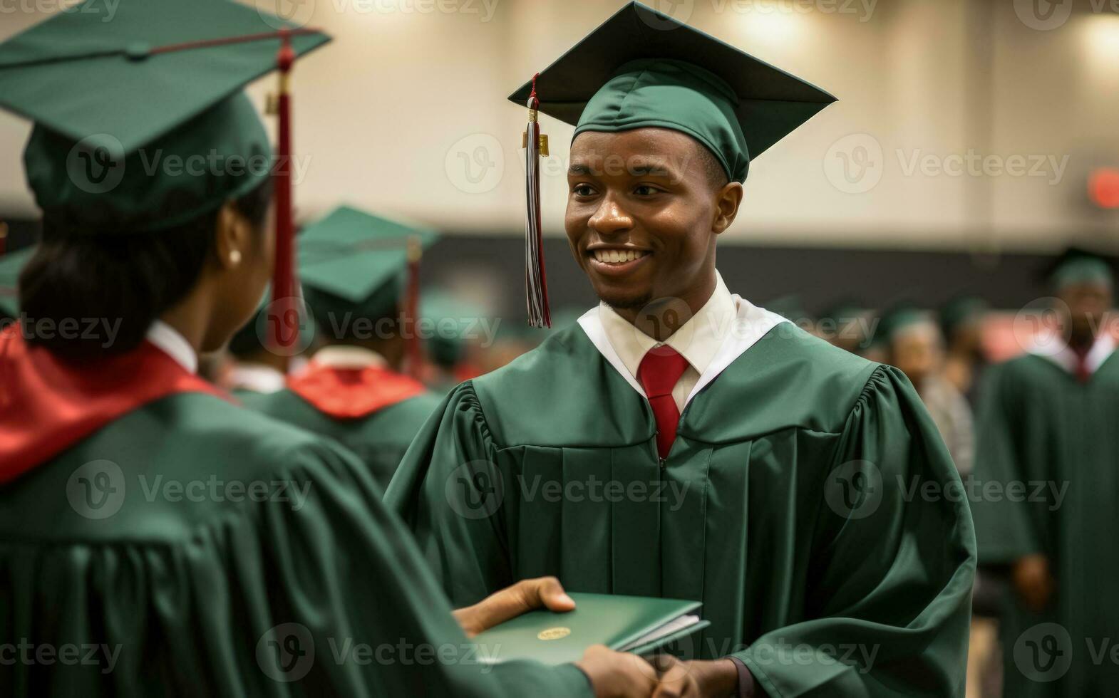 Students getting diploma photo