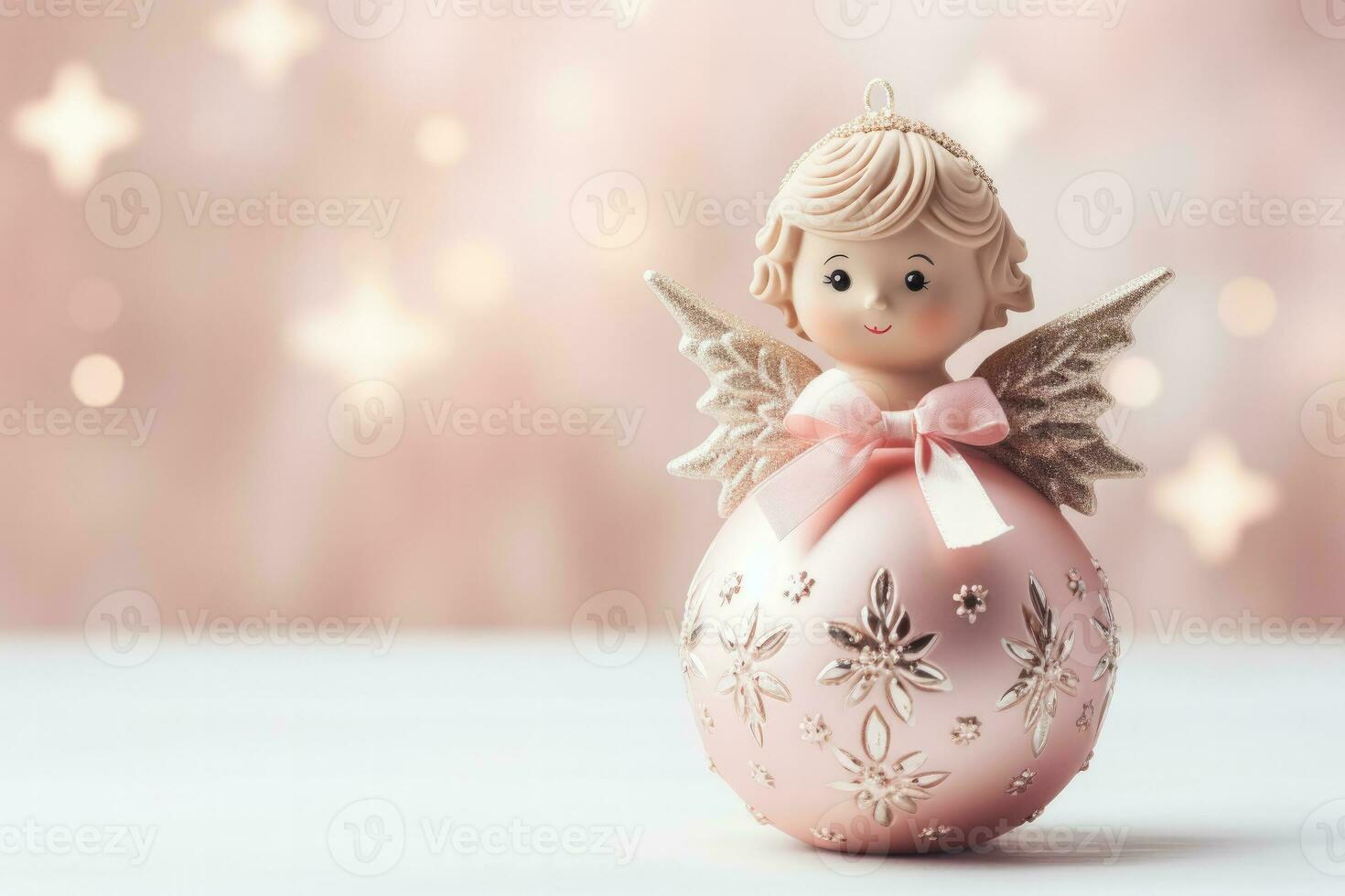 Navidad ángel aislado en un pastel antecedentes foto
