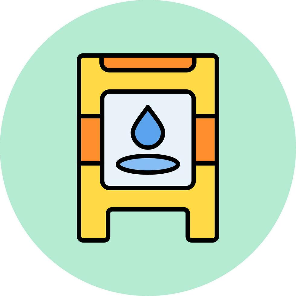 Wet Floor Vector Icon