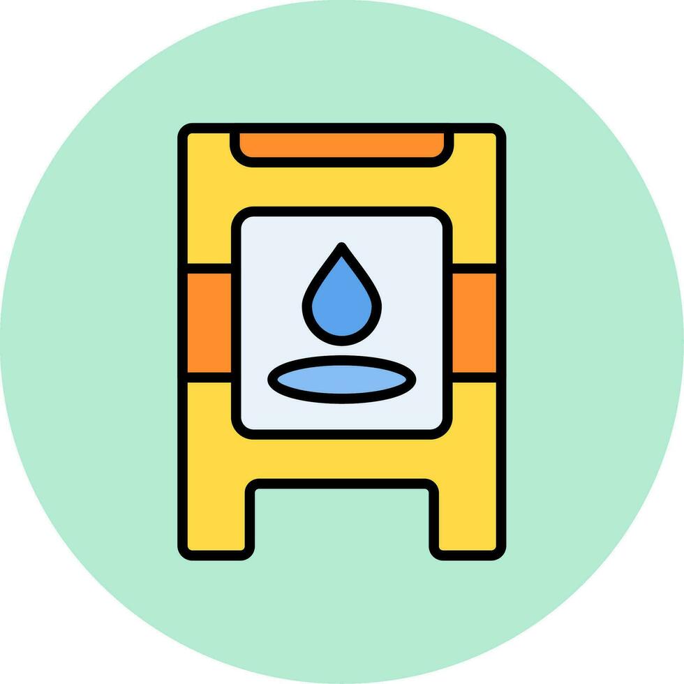 Wet Floor Vector Icon