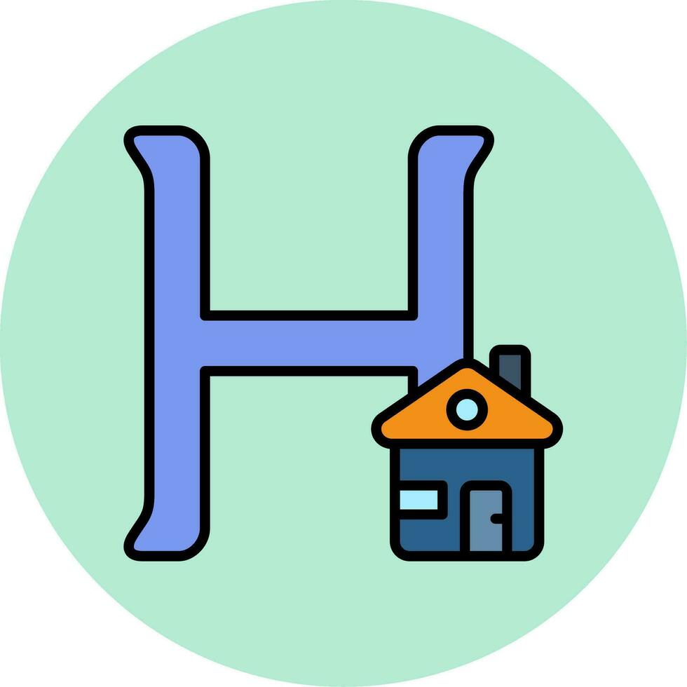 Capital H Vector Icon
