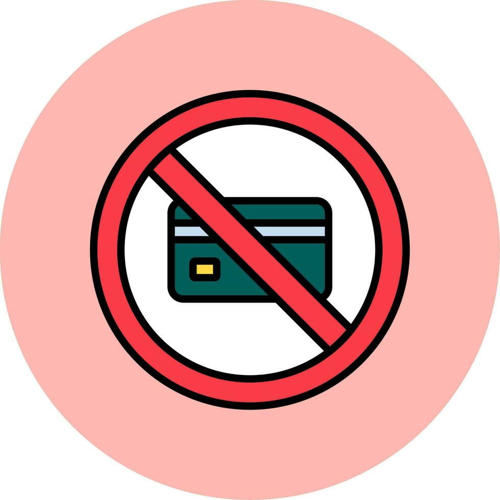 No crédito tarjeta vector icono