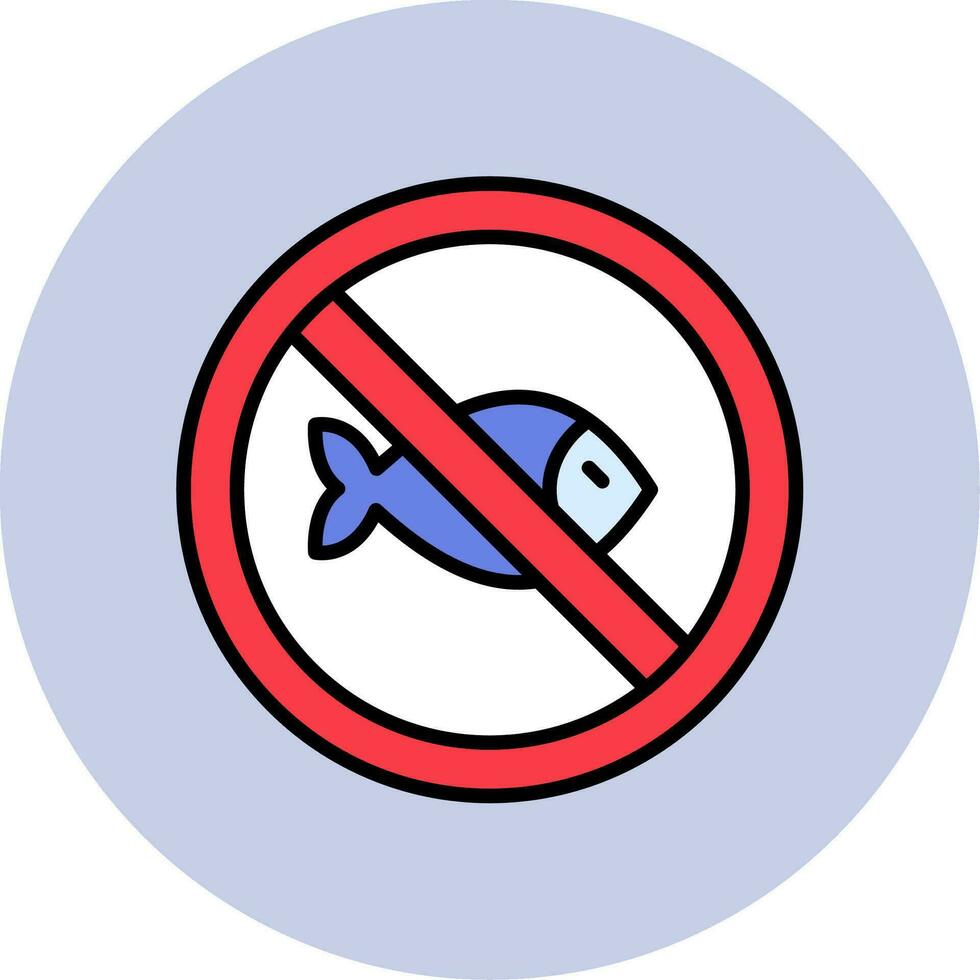 No Fishing Vector Icon