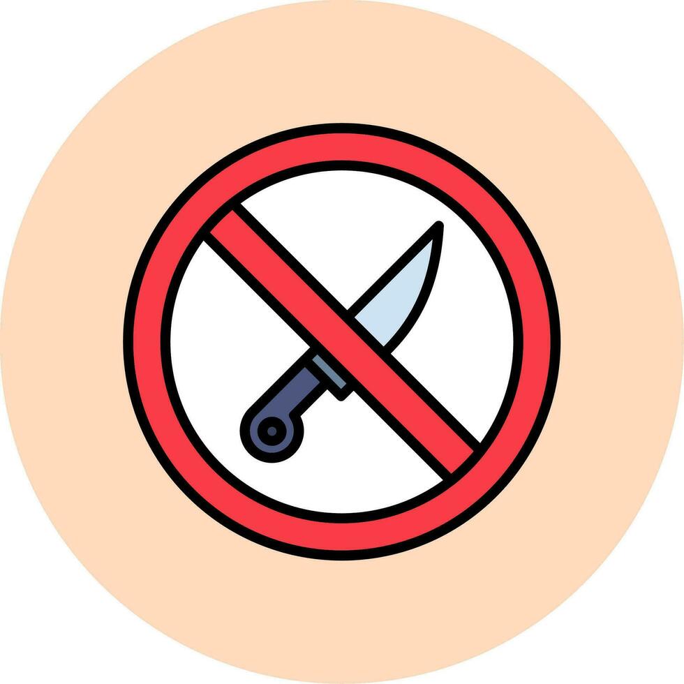 No Knife Vector Icon