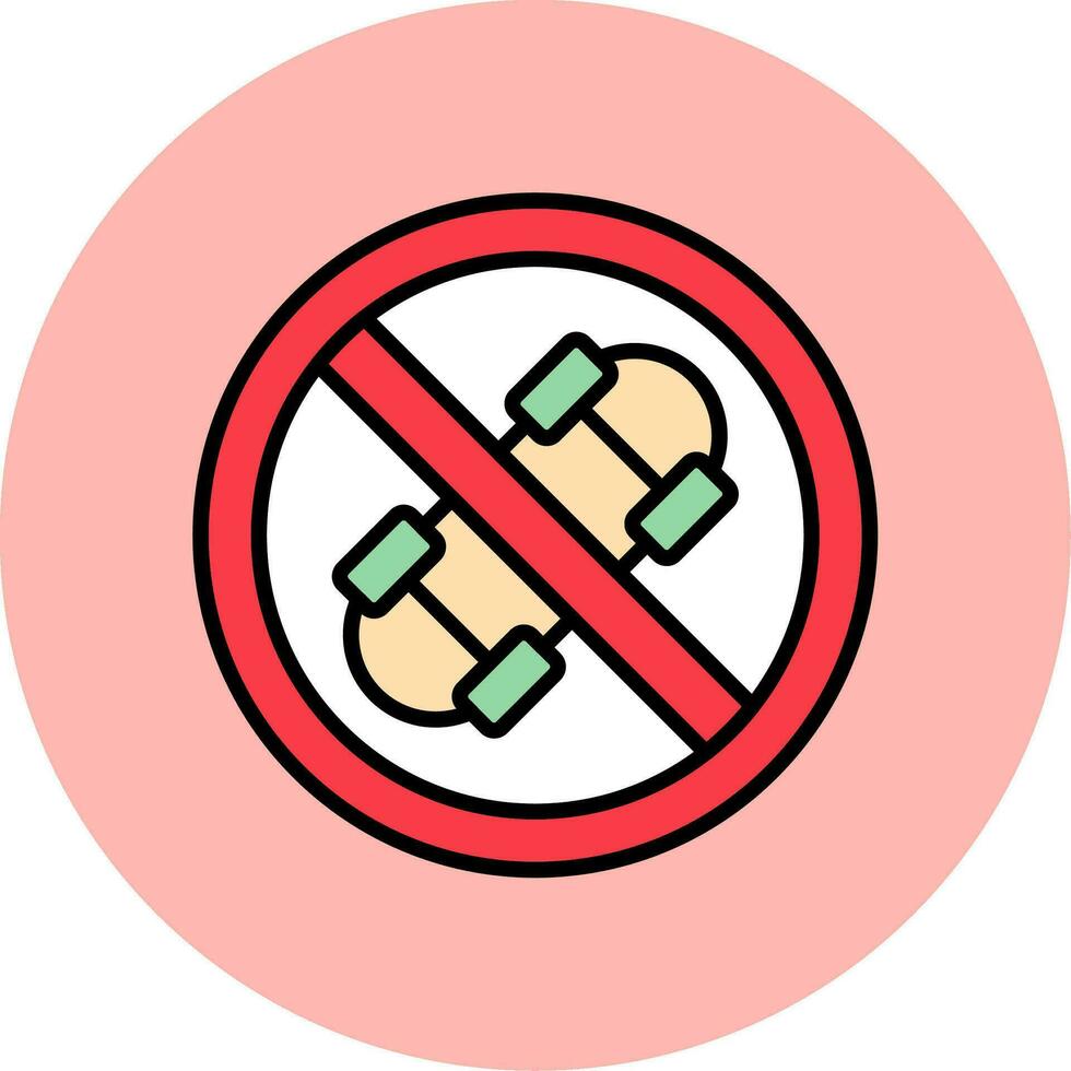 No Skateboard Vector Icon
