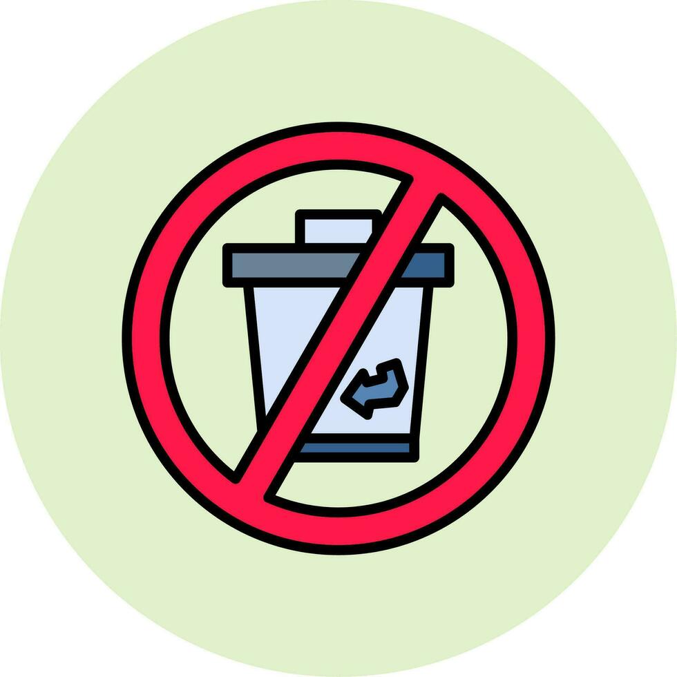 No desechable vector icono