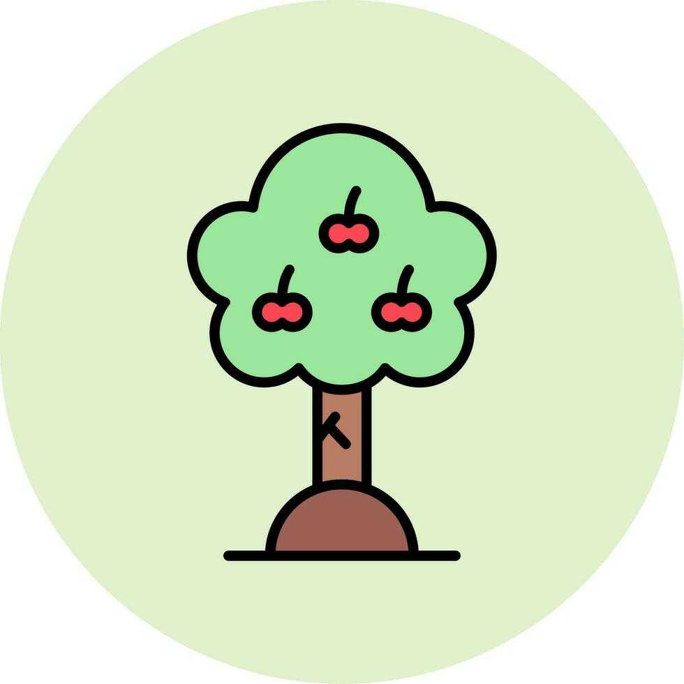 manzana árbol vector icono